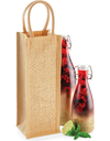 Shimmer Jute Bottle Bag - Natural Gold2.webp