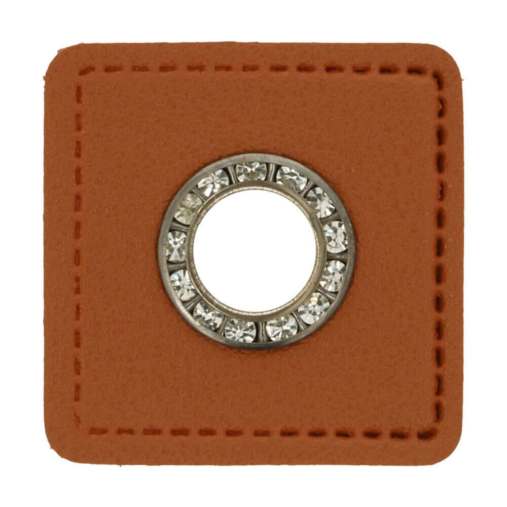 Nestelringen Diamanten Bruin Skaileer vierkant - 11mm - per paar