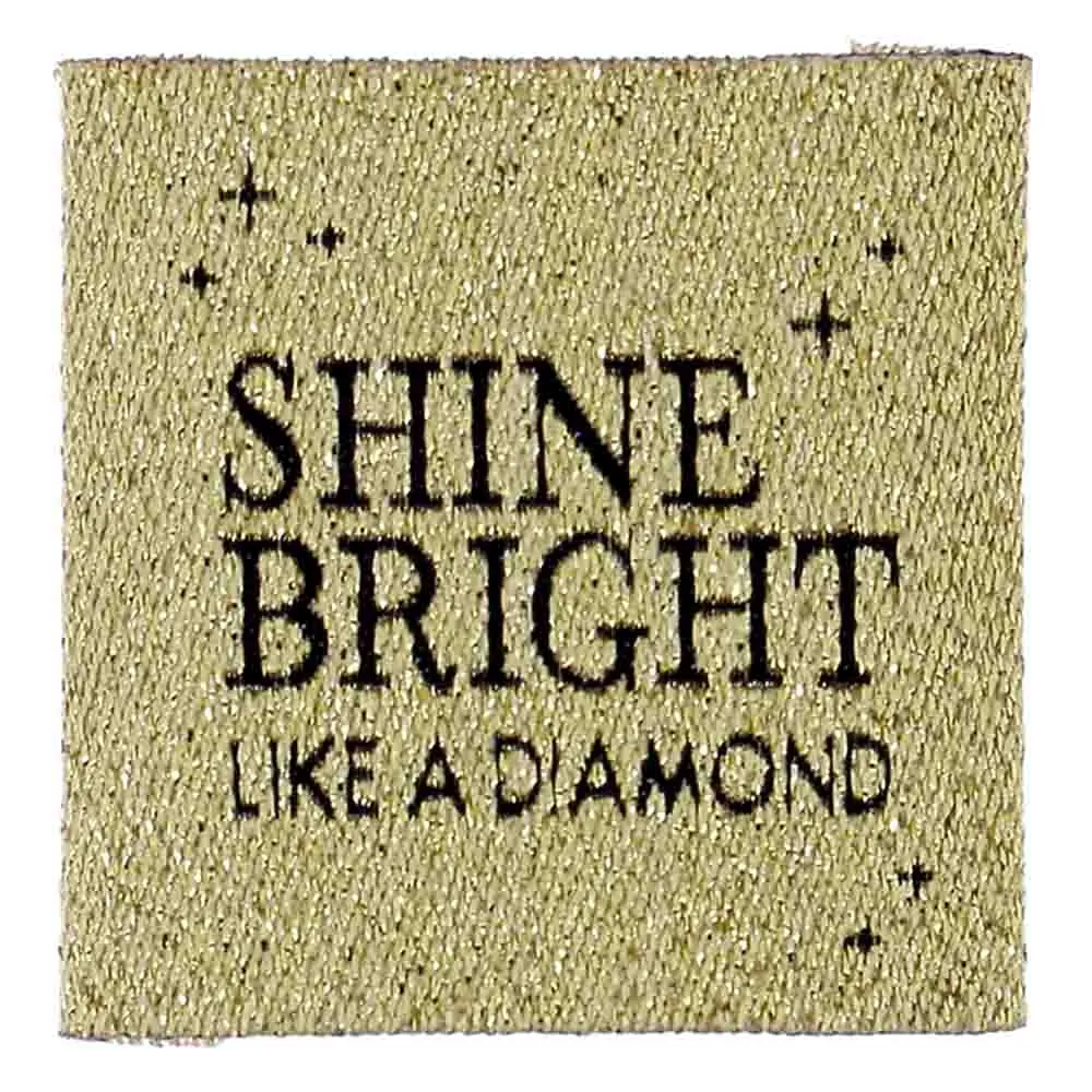 Bohin Kledinglabel opnaaibaar 35x35mm - Shine Bright... - 4st