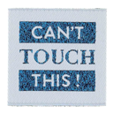 Bohin Kledinglabel opnaaibaar 35x35mm - Cant Touch This - 4st