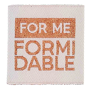Bohin Kledinglabel opnaaibaar 35x35mm - For Me Formidable - 4st