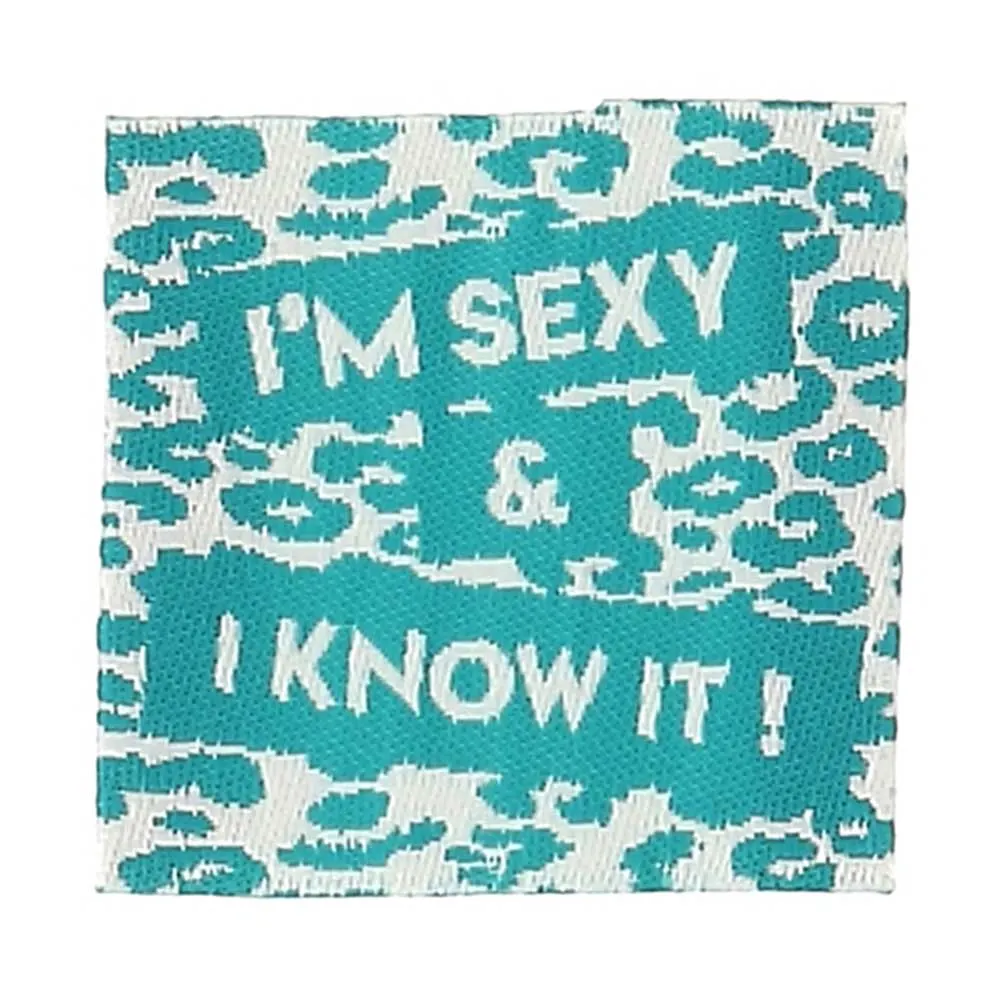 Bohin Kledinglabel opnaaibaar 35x35mm - Im Sexy And - 4st