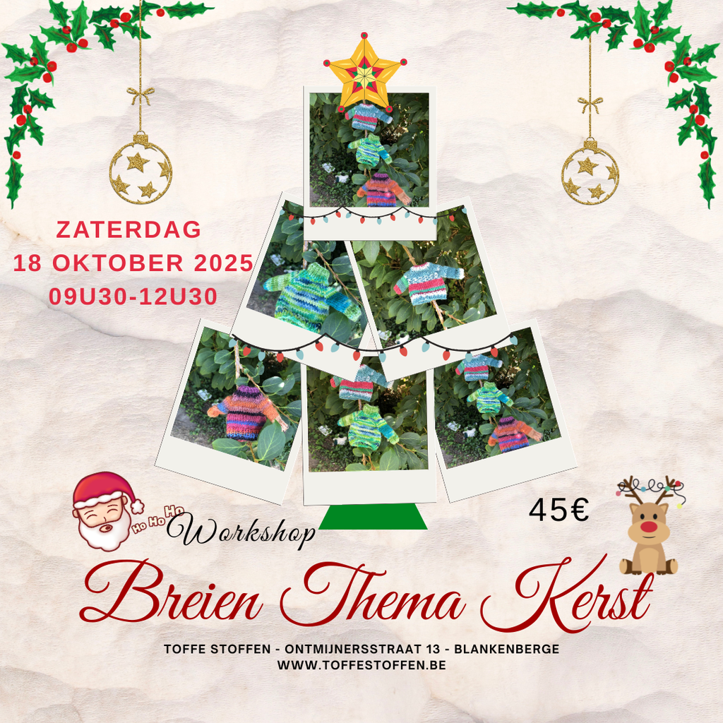 Workshop Breien Thema Kerst 18/10/2025