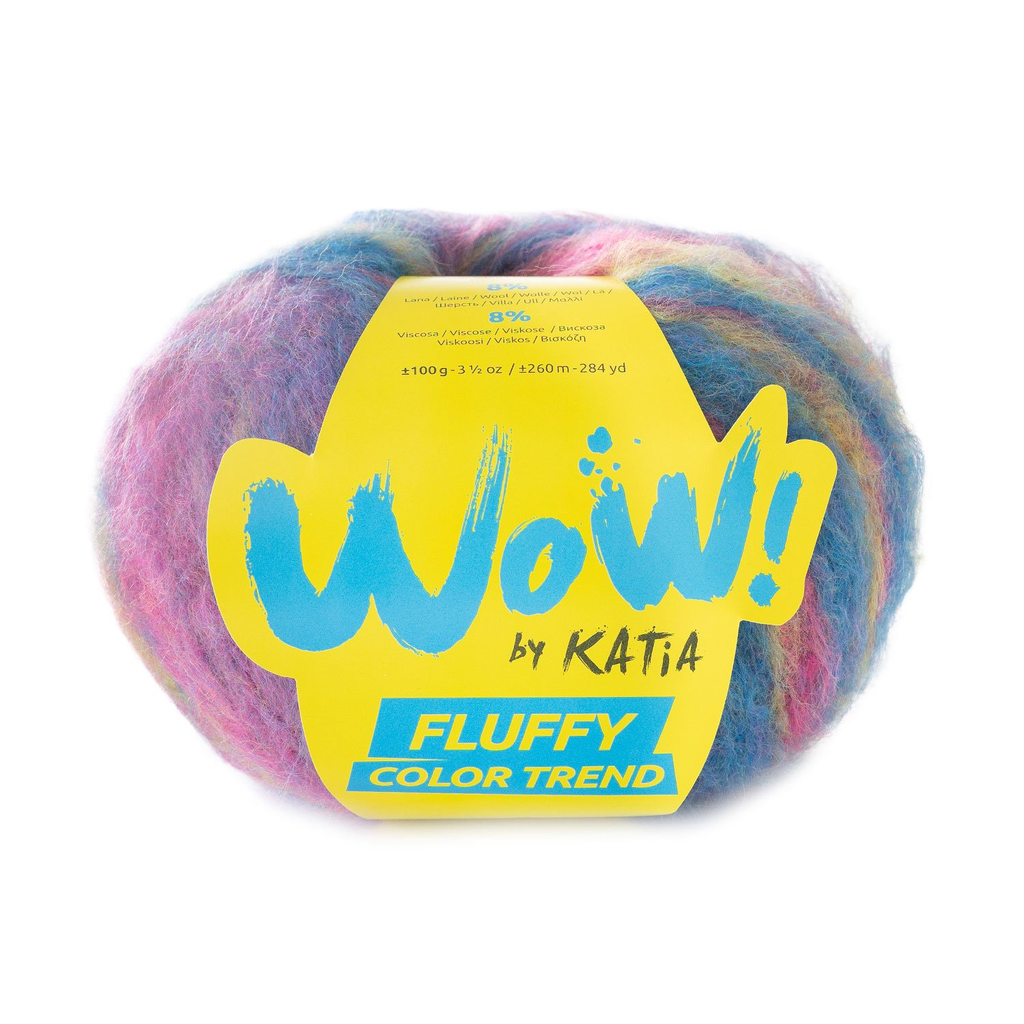 WOW - Fluffy Color Trend - 302 Fuchsia-Lila-Hemels blauw