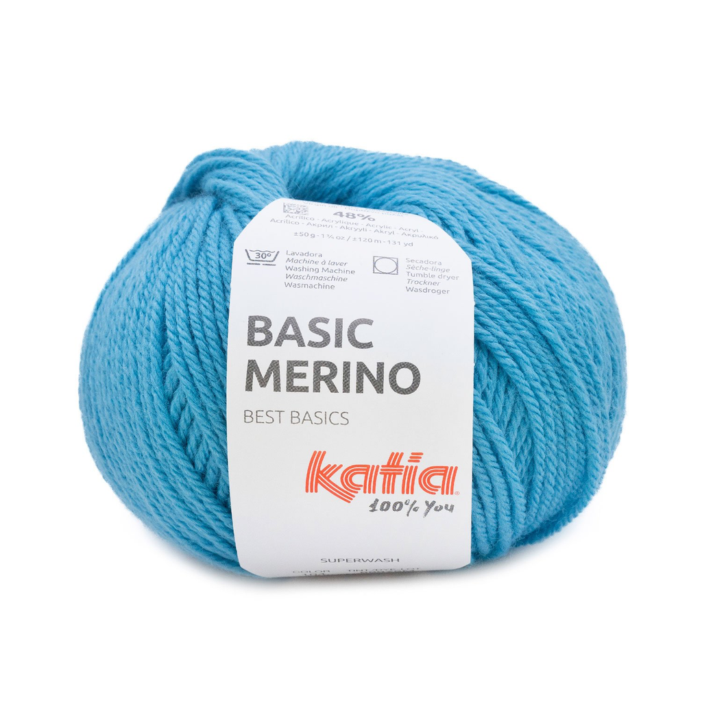 Basic Merino - 104 Blauw cyaan