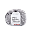 Basic Merino Popcorn - 103 Donker grijs - Wit