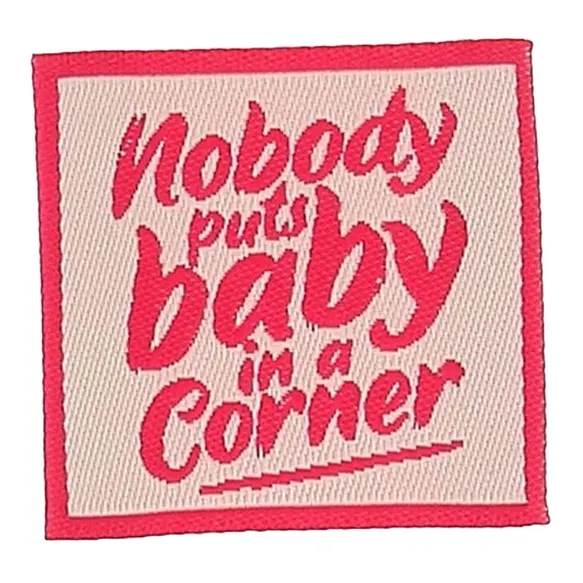Bohin Kledinglabel opnaaibaar 35x35mm - Nobody puts baby - 4st 