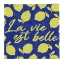 Bohin Kledinglabel opnaaibaar 35x35mm - La vie est belle - 4st 