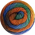 Silky Lace Rainbow - 300 Blauw-Roest bruin-Oker