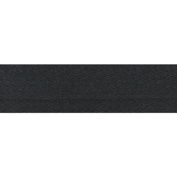 [605038-50-000] Keperband katoen 40mm - zwart