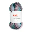 Funny Aran - 303 Kauwgom roze-Blauw-Olieverf