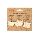 Steekmarkeerders houten dierenkopjes