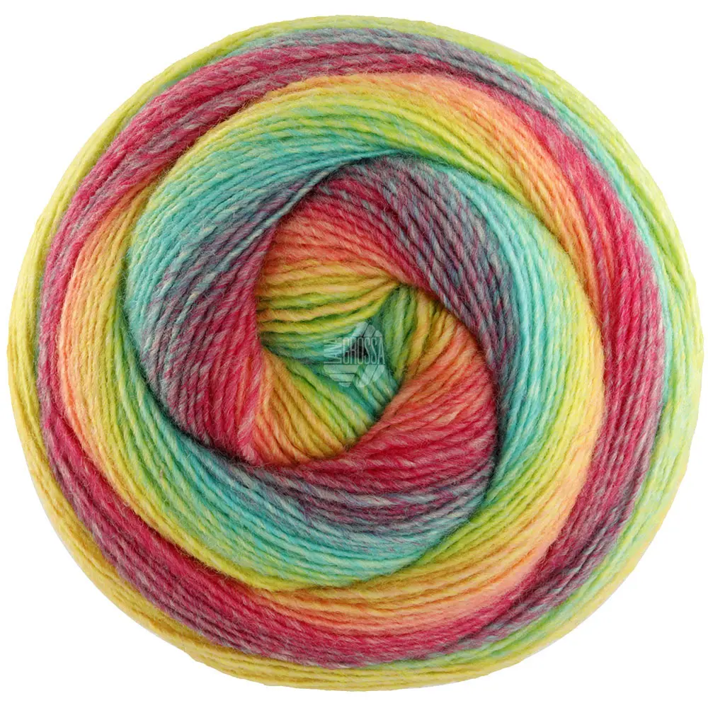 [15260450] Gomitolo Versione - 450 Framboos/oranje/geel/limoen/turkoois/fuchsia