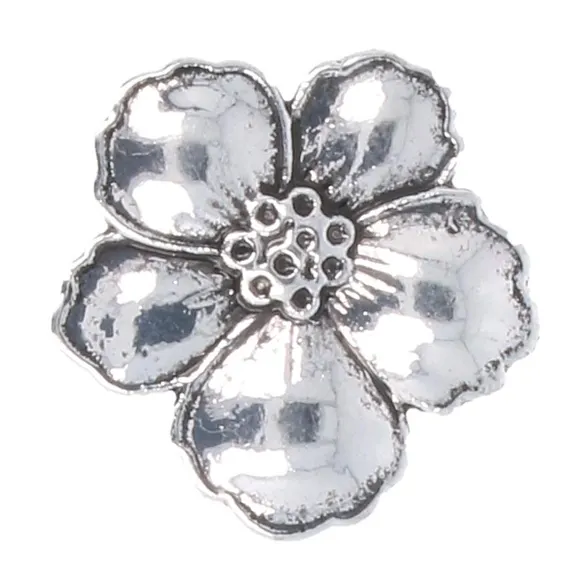 [MG9033589] Milward Knoop bloem antiek 15mm zilver - 10st