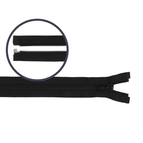 [K85-5-580] Spiraal rits deelbaar nylon 85cm - zwart