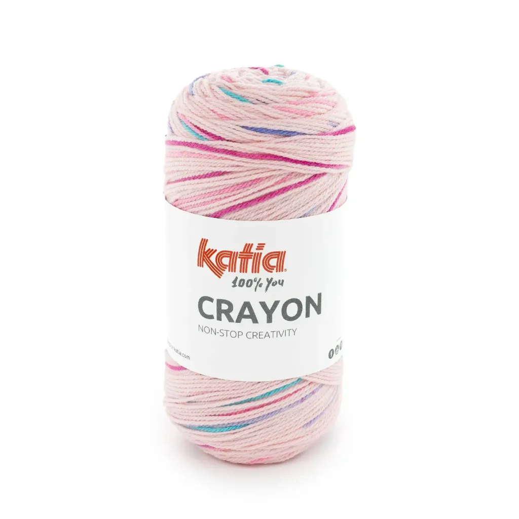 [1427.O2.55] Crayon - 55 Kauwgom roze-Lila-Turquoise