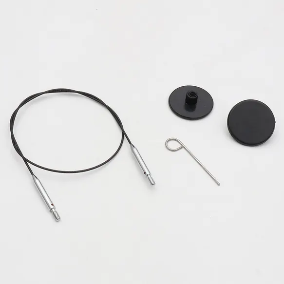 KnitPro Thin&Flex 360° Swivel Verw. kabel 50cm zwart