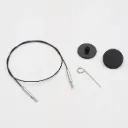 KnitPro Thin&Flex 360° Swivel Verw. kabel 60cm zwart