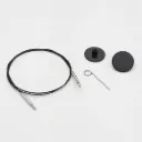 KnitPro Thin&Flex 360° Swivel Verw. kabel 80cm zwart