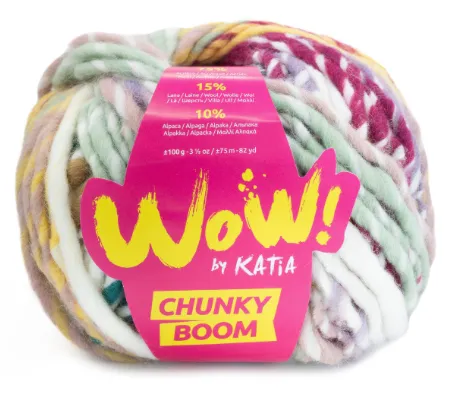[1390.O.302] WOW - Chunky Boom - 302 Kauwgom roze-Parelachtig paars-Citroengeel
