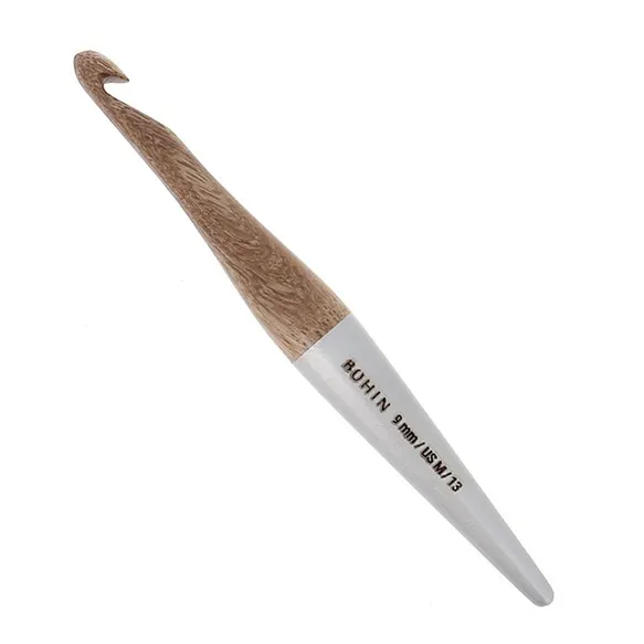 [BO68320] Bohin Haaknaald mangohout - 9.00mm