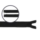 Spiraal rits deelbaar nylon 60cm - 580 zwart