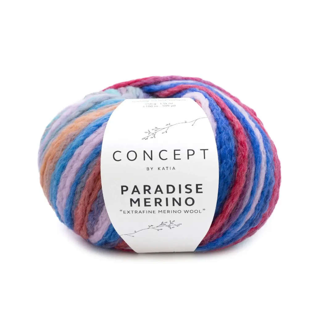 Paradise Merino - 501 Wijnrood-Blauw-Oranje-Lila
