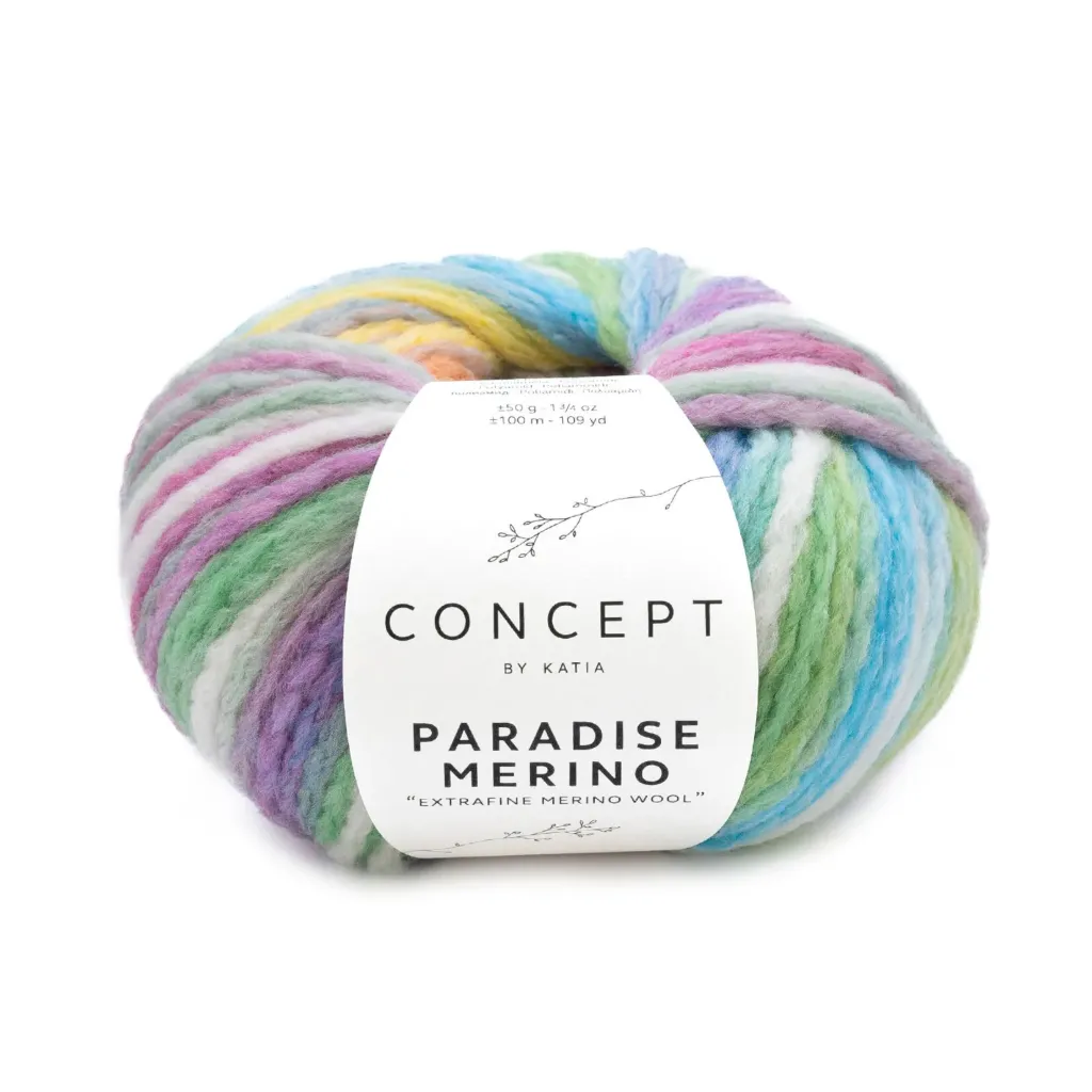 Paradise Merino - 500 Ecru-Groen-Blauw-Geel