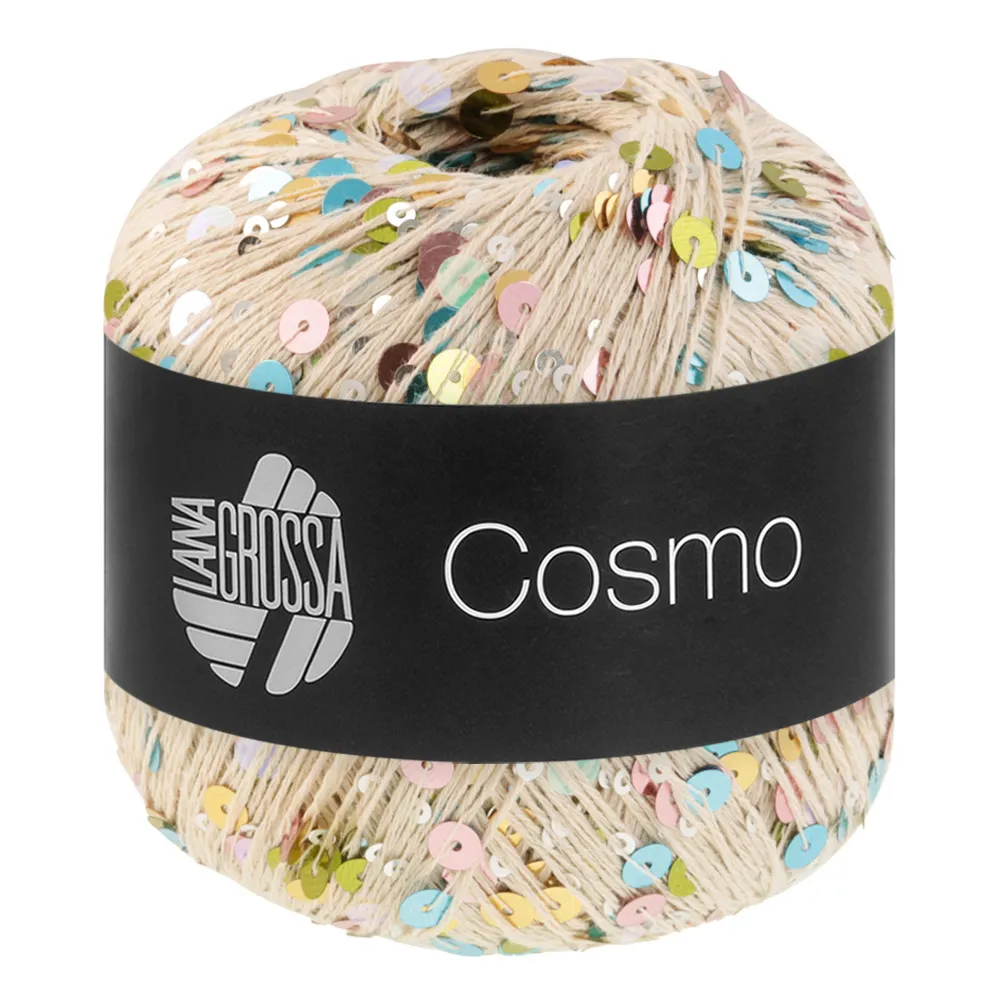 Cosmo - 11 Lichtbeige met gekleurde paillettes