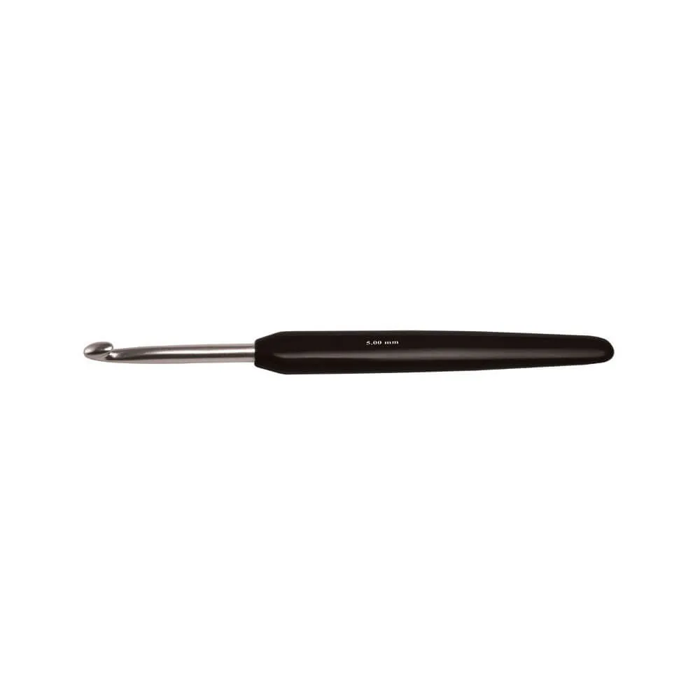 Knitpro Aluminium haaknaald met softgrip - 6.50mm