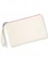Canvas Wristlet Pouch - Natural Pink