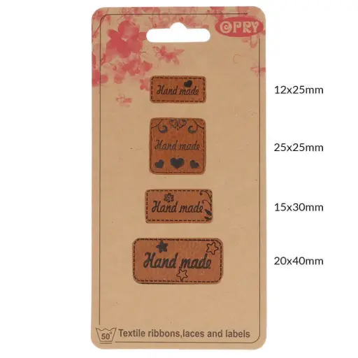 [69650-01] Skai-leren Labels - Handmade