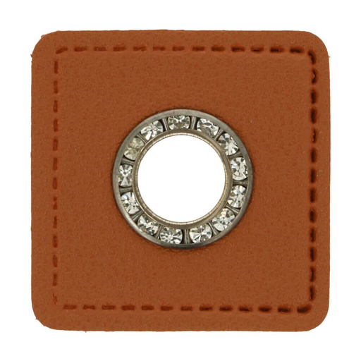 [65225-11-ASI] Nestelringen Diamanten Bruin Skaileer vierkant - 11mm - per paar