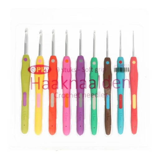 [98833-05] Opry Haaknaaldenset soft grip 2.00-6.00mm