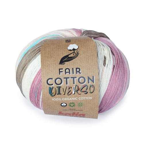 [1018.O8.403] Fair Cotton Diverso - 403 Paars-Kauwgom Roze-Olieverf