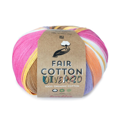 [1018.O8.401] Fair Cotton Diverso - 401 Geel-Fuchsia