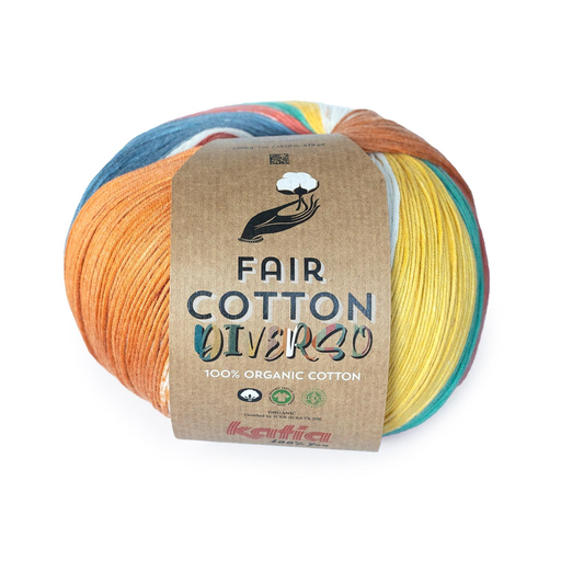 [1018.O8.404] Fair Cotton Diverso - 404 Koraal-Oranje-Groen