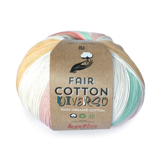 [1018.O8.405] Fair Cotton Diverso - 405 Groen-Kauwgom Roze-Bruin