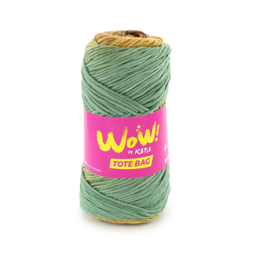 [1277.O2.302] WOW - Tote Bag - 302 Kauwgom roze-Roest bruin-Oker-Groen
