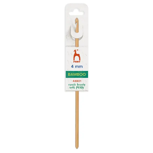[P44801] Pony Bamboo Haaknaald 15cm 4.00mm