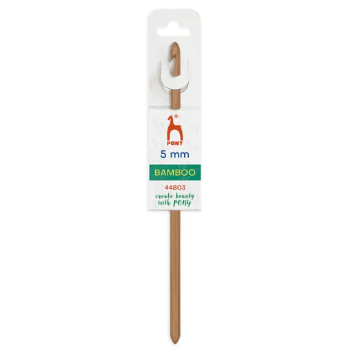 [P44803] Pony Bamboo Haaknaald 15cm 5.00mm