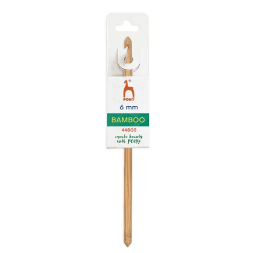 [P44805] Pony Bamboo Haaknaald 15cm 6.00mm