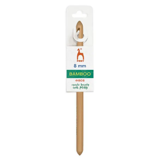[P44808] Pony Bamboo Haaknaald 15cm 8.00mm