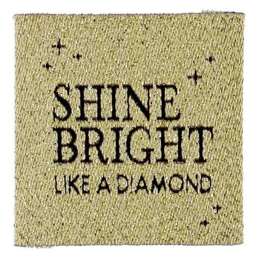 [BO71008] Bohin Kledinglabel opnaaibaar 35x35mm - Shine Bright... - 4st