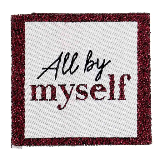 [BO71012] Bohin Kledinglabel opnaaibaar 35x35mm - All By Myself - 4st