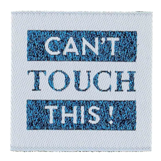[BO71016] Bohin Kledinglabel opnaaibaar 35x35mm - Cant Touch This - 4st