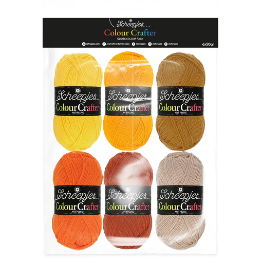 [24918] Colour Crafter colour pack 6x50g- Clogs