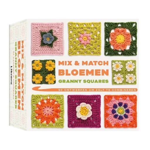 [9999-1185] Mix & Match granny squares - bloemen - C. Montgomerie