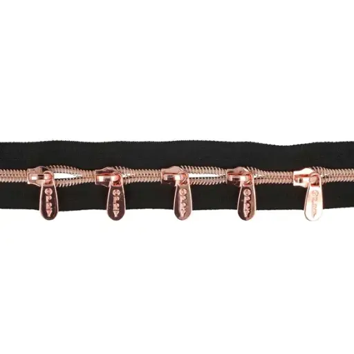 [23669-3] Spiraal rits metallic incl. 5 schuivers - 2m - rose goud