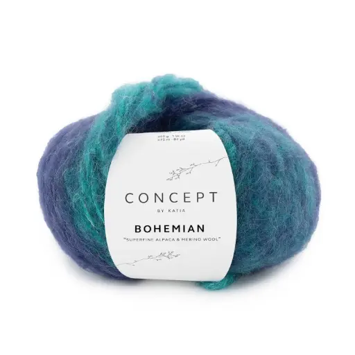 [1389.O2.204] Bohemian - 204 - Donker blauw-Groen-Oranje